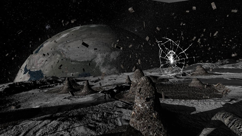 Screenshot of Laurie Anderson To the Moon VR
