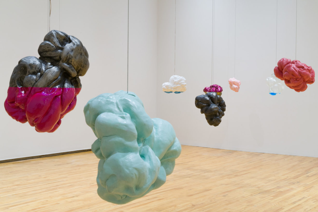 Kim Faler, Double Bubble, 2019 – 2020 Metal, gypsum, glass, wax, sound