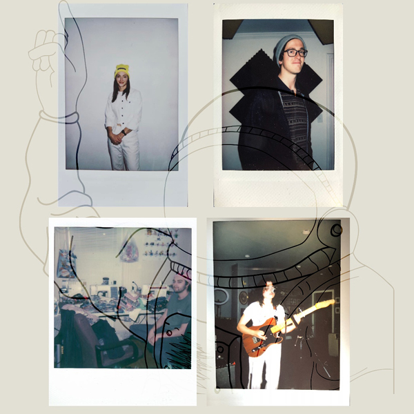 Auditory After Hours: Common Folk feature image, polaroids of Dan O’Connell, Ciarra Fragale, Melanie Glenn, Wallasauce