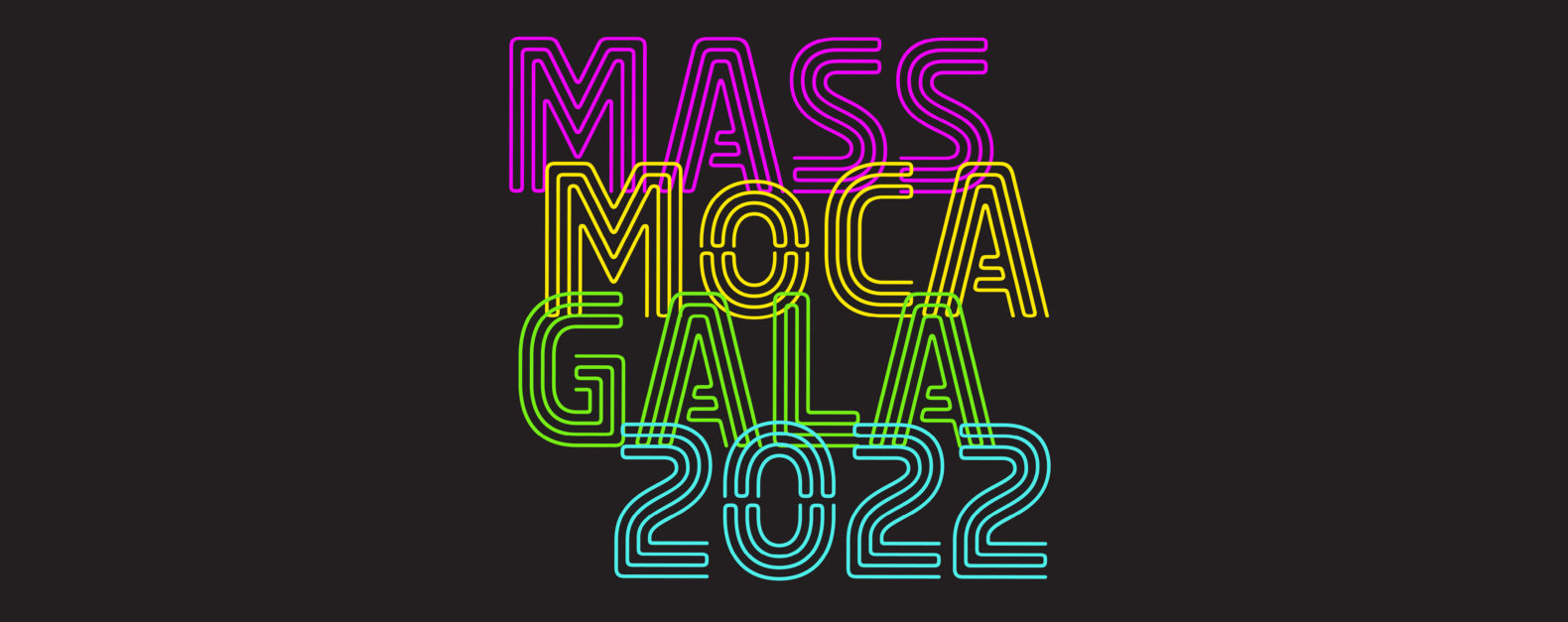 MASS MoCA Gala 2022 Feature image, MASS MoCA Gala 2022 in neon colors