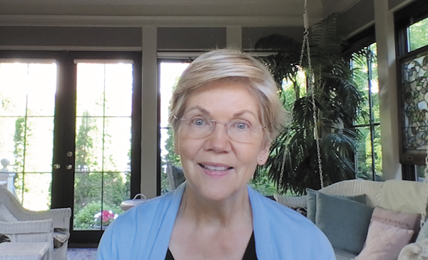 Senator Elizabeth Warren on kelli rae adams’ Forever in Your Debt