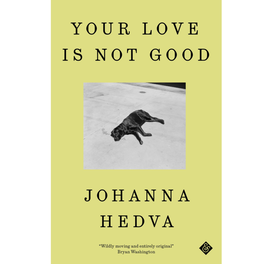 Yellow book cover of Your Love Is Not Good by Johanna Hedva