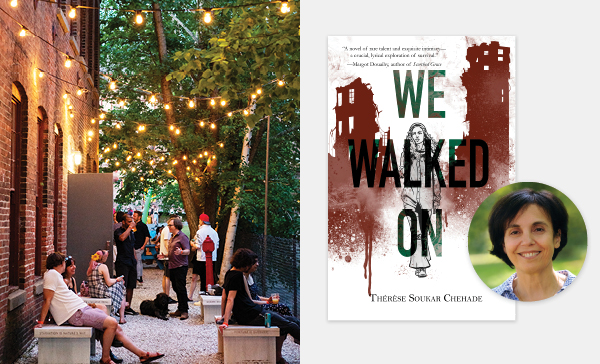 The Chalet image, We Walked On book cover and author photo